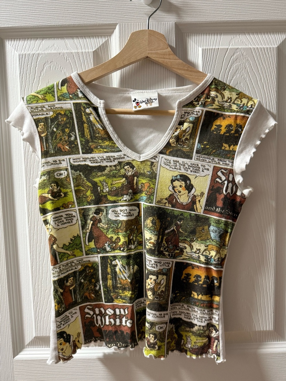 Vintage Walt Disney World Princess Snow White Cropped Top Y2K - Picture 2 of 5